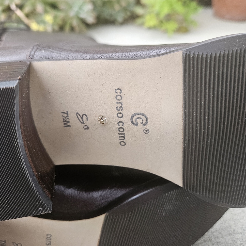 Corso Como Caldwell Tall Lace UP Boots New In Box 37.5M Coffee - Picture 7 of 8